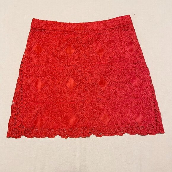 Hollister Dresses & Skirts - Hollister Red Lace Skirt Womens Size 5